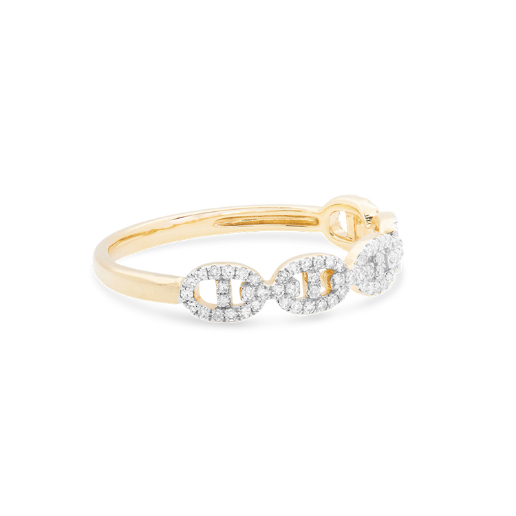 Stunning 0.21 TCW Round Moissanite Stones Linked Stones Wedding Bands 5