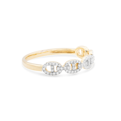 Stunning 0.21 TCW Round Moissanite Stones Linked Stones Wedding Bands 5