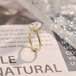 Stunning 3.0 CT Oval Moissanite Engagement Ring with Solitaire Design 2