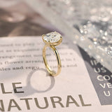 Stunning 3.0 CT Oval Moissanite Engagement Ring with Solitaire Design 2