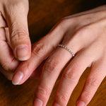 Stunning 0.2 TCW Round Moissanite Stones Half Eternity Wedding Bands 4