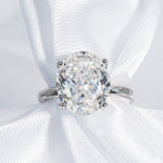 Stunning 5.0 CT Oval Shape Moissanite Engagement Ring with Solitaire Design 1