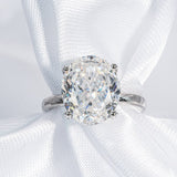 Stunning 5.0 CT Oval Shape Moissanite Engagement Ring with Solitaire Design 1