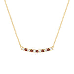1.38 TCW Round Garnet Lab Made Diamond- January Birthstone Necklace 1