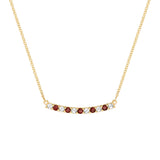 1.38 TCW Round Garnet Lab Made Diamond- January Birthstone Necklace 1