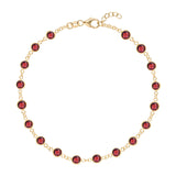 5.0 TCW Round Garnet Lab Made Diamond- January Birthstone Bracelets 1