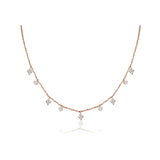 1.0 TCW Round Moissanite Diamond Necklace in Solid Gold 1