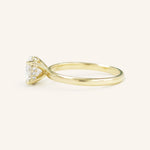 Stunning 1.0 CT Round Moissanite Engagement Ring with Hidden Halo Design 3