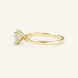 Stunning 1.0 CT Round Moissanite Engagement Ring with Hidden Halo Design 3