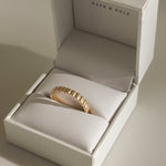 Stunning Ribbed Cigar Wedding Wedding Bands 6