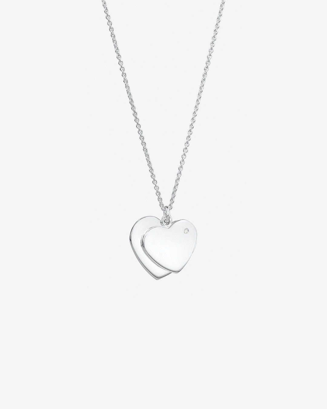 Round Cut Cubic Zirconia in 925 Sterling Silver Necklace 1