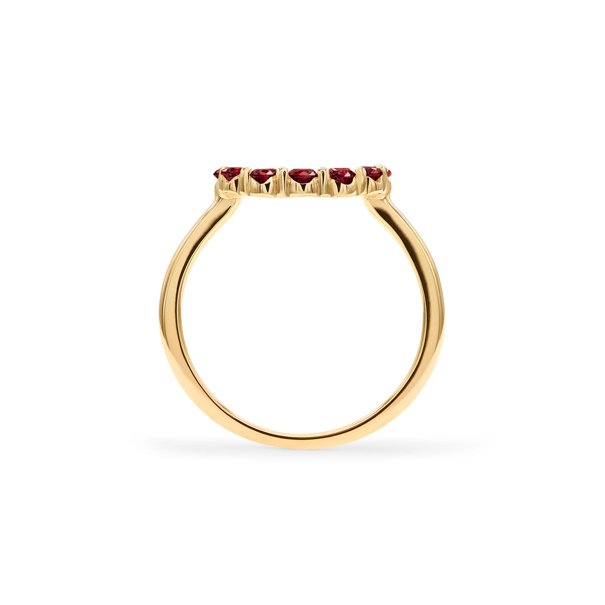 1.5 TCW Round Garnet Lab Made Diamond- January Birthstone Engagement Ring 4