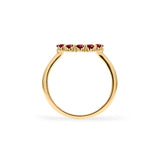 1.5 TCW Round Garnet Lab Made Diamond- January Birthstone Engagement Ring 4