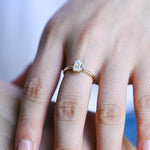 Stunning 1.0 - 2.0 CT Emerald Moissanite Engagement Ring with Solitaire Design 7