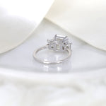 Stunning 3.60 CT Emerald Moissanite Engagement Ring with Three stone Design 3