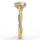Stunning 2.11 CT Oval Moissanite Engagement Ring with Hidden Halo & Twisted Pave Design 4