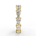 Stunning 2.50 TCW Pear Moissanite Stones Full Eternity Wedding Bands 2