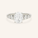 Stunning 2.0 CT Oval Moissanite Engagement Ring with Halo Design 3