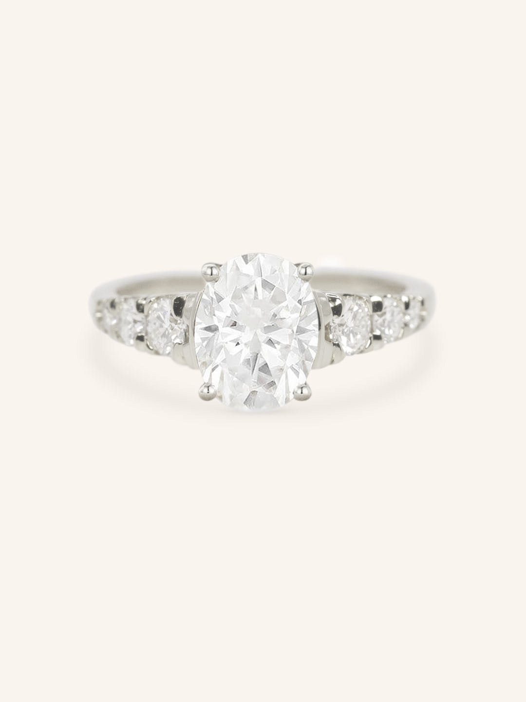 Stunning 2.0 CT Oval Moissanite Engagement Ring with Halo Design 3