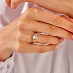 Stunning 1.50 CT Oval Moissanite Engagement Ring with Cluster Design 7