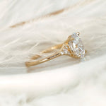 Stunning 2.5 CT Oval Moissanite Engagement Ring with Cluster Design 2