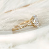 Stunning 2.5 CT Oval Moissanite Engagement Ring with Cluster Design 2