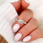 Stunning 1 CT Cushion Moissanite Engagement Ring With Solitaire Design 7