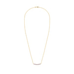 0.15 CT Round Amethyst Lab Made Diamond- February Birthstone Bar Necklace 5