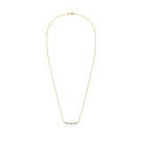 0.15 CT Round Amethyst Lab Made Diamond- February Birthstone Bar Necklace 5