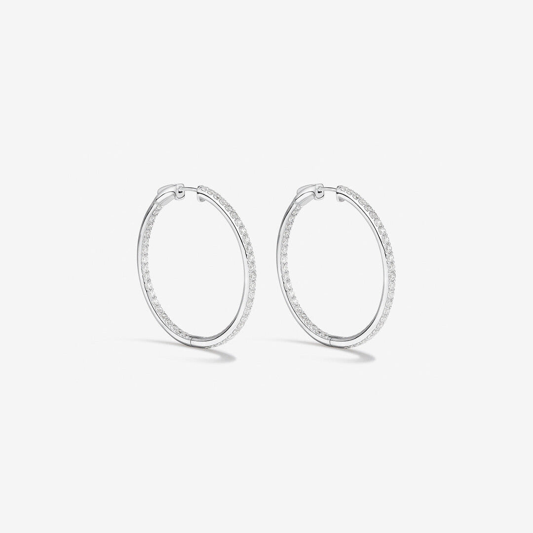 Round Cut Cubic Zirconia in 925 Sterling Silver Earrings 1