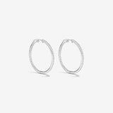 Round Cut Cubic Zirconia in 925 Sterling Silver Earrings 1