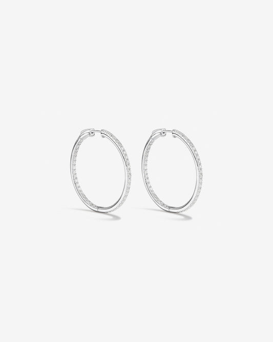 Round Cut Cubic Zirconia in 925 Sterling Silver Earrings 1