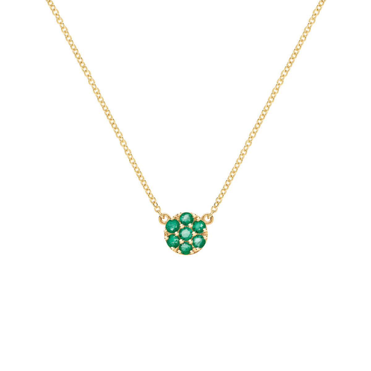 0.21 CT Round Emerald Lab Made Diamond- May Birthstone Necklace 1