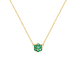0.21 CT Round Emerald Lab Made Diamond- May Birthstone Necklace 1