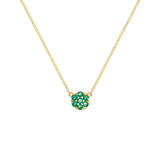 0.21 CT Round Emerald Lab Made Diamond- May Birthstone Necklace 1
