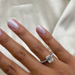 Stunning 2.0 CT Emerald Moissanite Engagement Ring with Pave Design 4