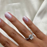 Stunning 2.0 CT Emerald Moissanite Engagement Ring with Pave Design 4