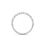 Stunning 0.1 TCW Round Moissanite Stones Half Eternity Wedding Bands 3