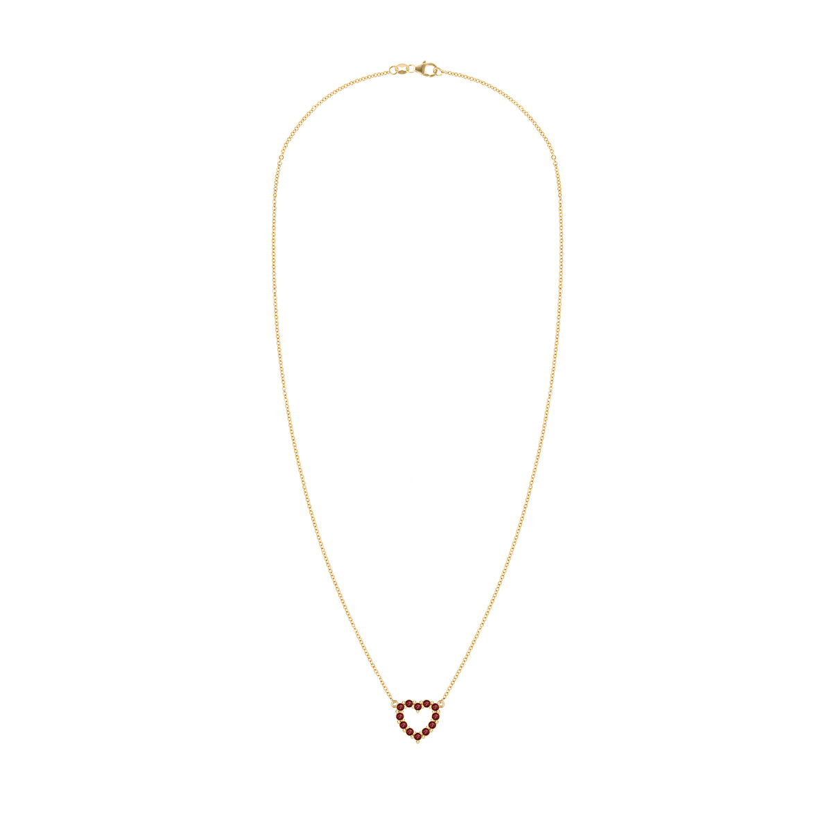 1.5 TCW Round Garnet Lab Made Diamond- January Birthstone Necklace 5