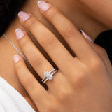 Stunning 0.3  TCW Round and Marquise Moissanite Stones Full Eternity Wedding Band 8