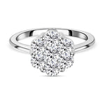 Round Cut Cubic Zirconia in 925 Sterling Silver Ring 7