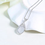 Round Cut Cubic Zirconia in 925 Sterling Silver Necklace 4