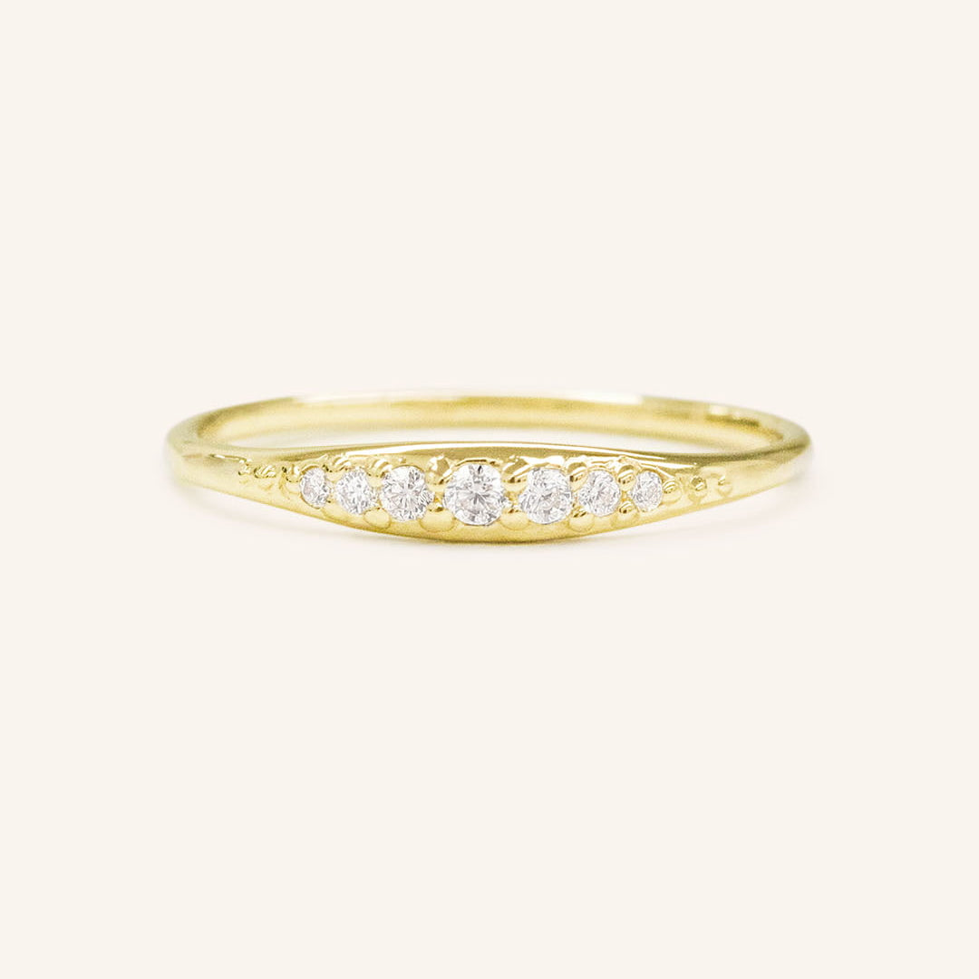 Stunning 0.2 TCW Round Moissanite Stones Snuggery Wedding Bands 1
