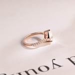 Stunning 1.0 - 2.0 CT Pear Moissanite Engagement Ring with Pave Design 9