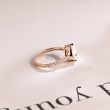 Stunning 1.0 - 2.0 CT Pear Moissanite Engagement Ring with Pave Design 9