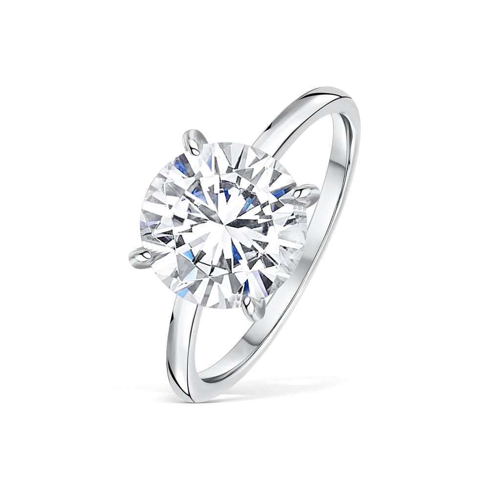 3.0 CT Round Moissanite Hidden Halo Engagement Ring - farrellouise