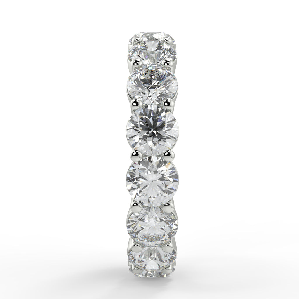 Stunning 3.84 TCW Round Moissanite Stones Full Eternity Wedding Bands 7