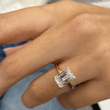 Stunning 3.0 CT Emerald Moissanite Engagement Ring with Solitaire Design 5
