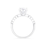 Stunning 1.5 CT Round Moissanite Engagement Ring with Pave & Hidden Halo Design 3