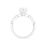 Stunning 1.5 CT Round Moissanite Engagement Ring with Pave & Hidden Halo Design 3